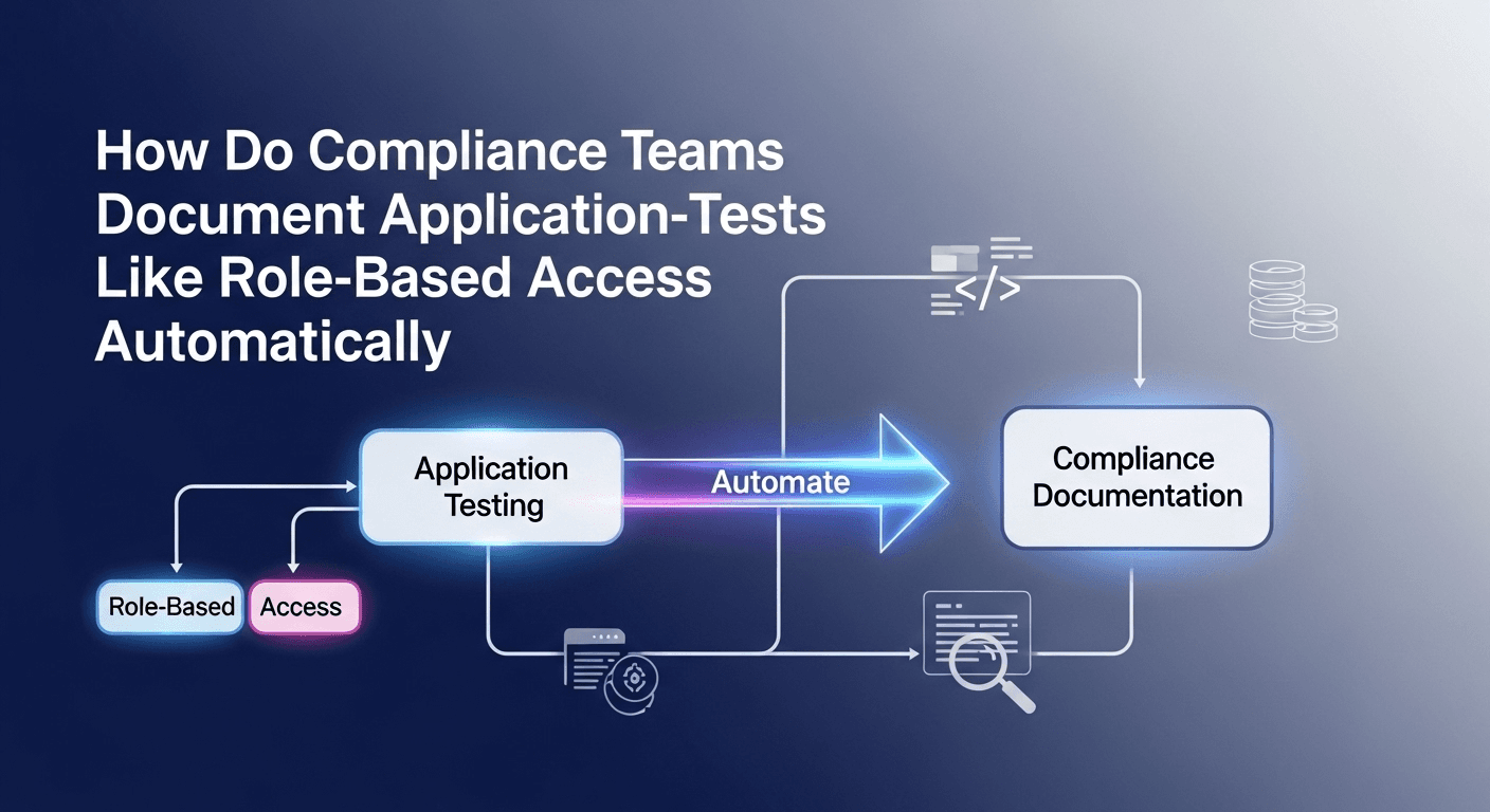 How Do Compliance Teams Document Application-Level Tests Like Role-Based Access Automatically?